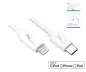 Preview: USB C to Lightning cable, MFi certified, sync and fast charging cable, white, DINIC box with Euro hole, 1m